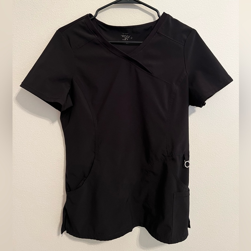 Cherokee Infinity Black Scrub Top Sz S